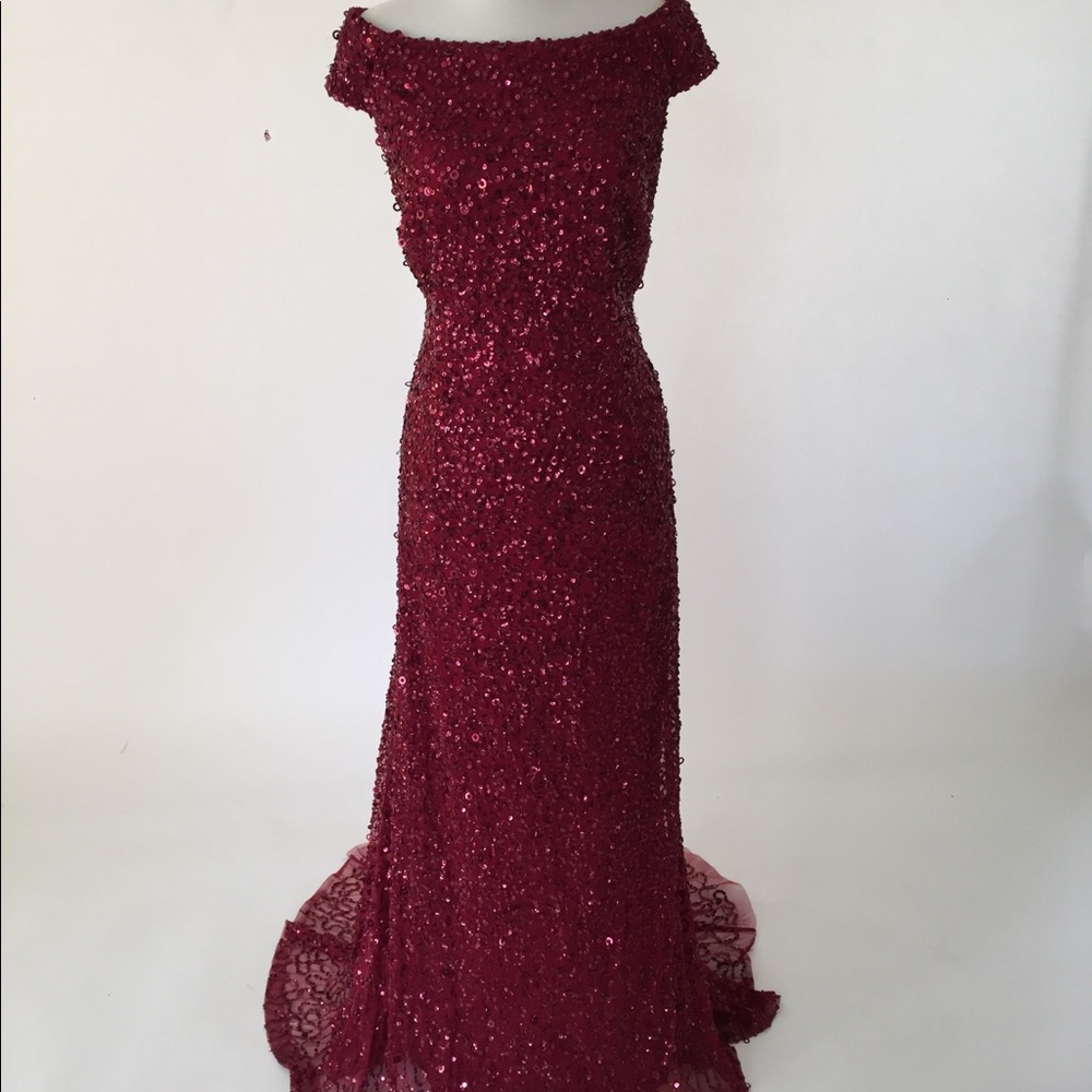 Adriana Papell off the shoulder gown